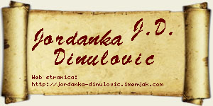 Jordanka Dinulović vizit kartica